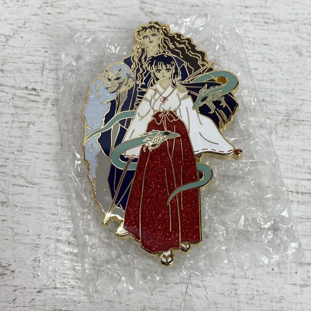 Naraku Kikyo Man On The Moon Pin Numbered 41/50 Gold Glitter 3.5